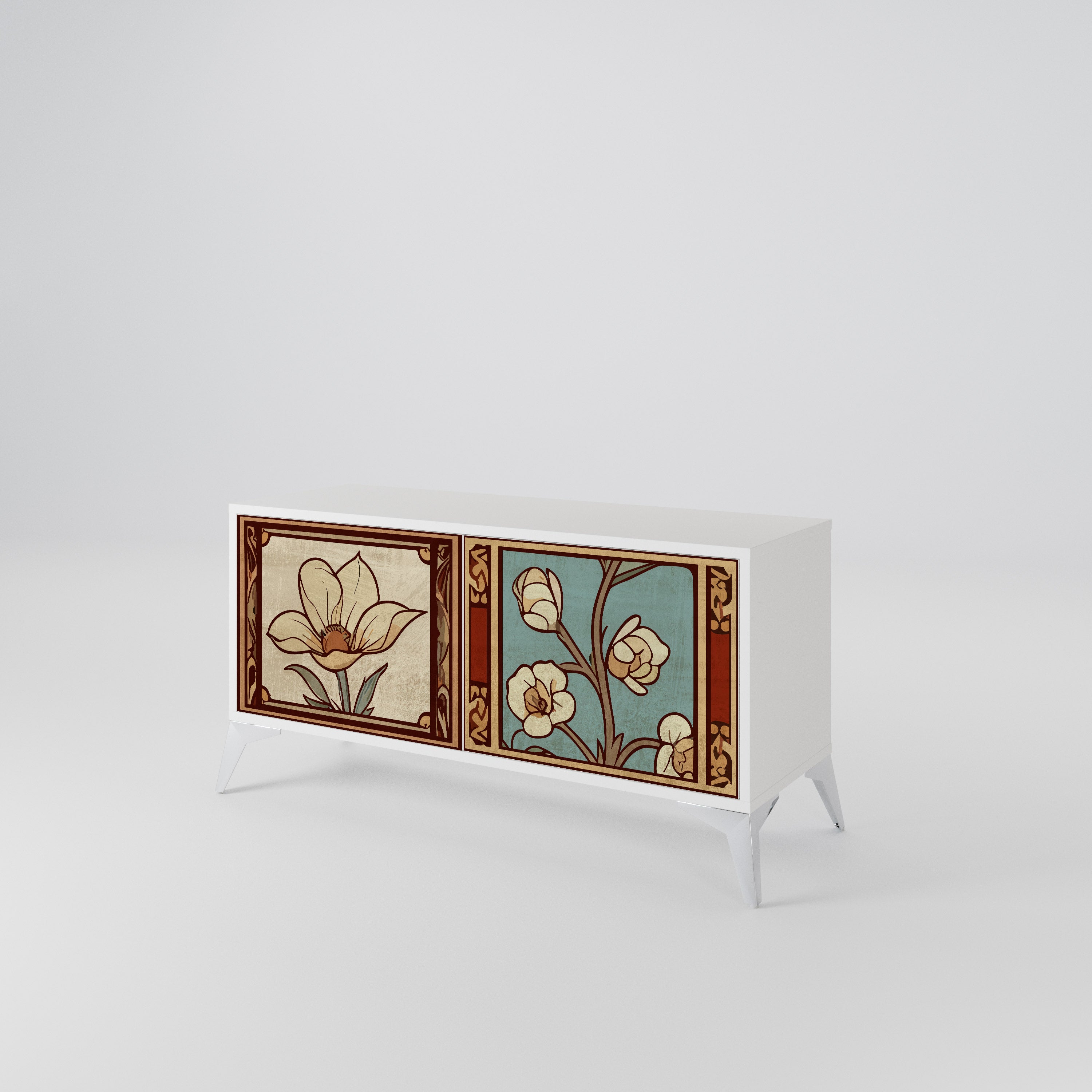 TIMELESS FLORA Móvel de TV Compacto de 2 Portas