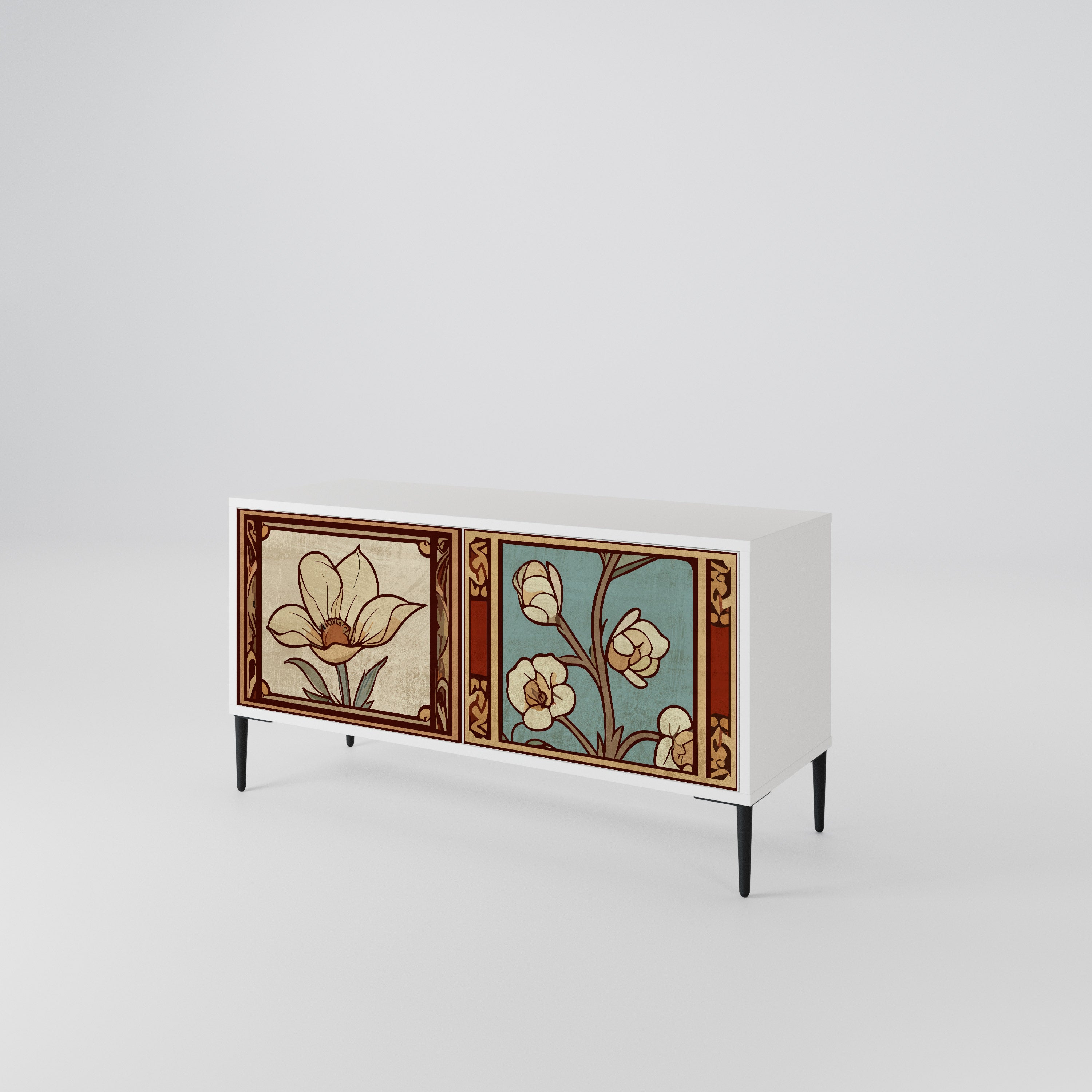 TIMELESS FLORA Móvel de TV Compacto de 2 Portas