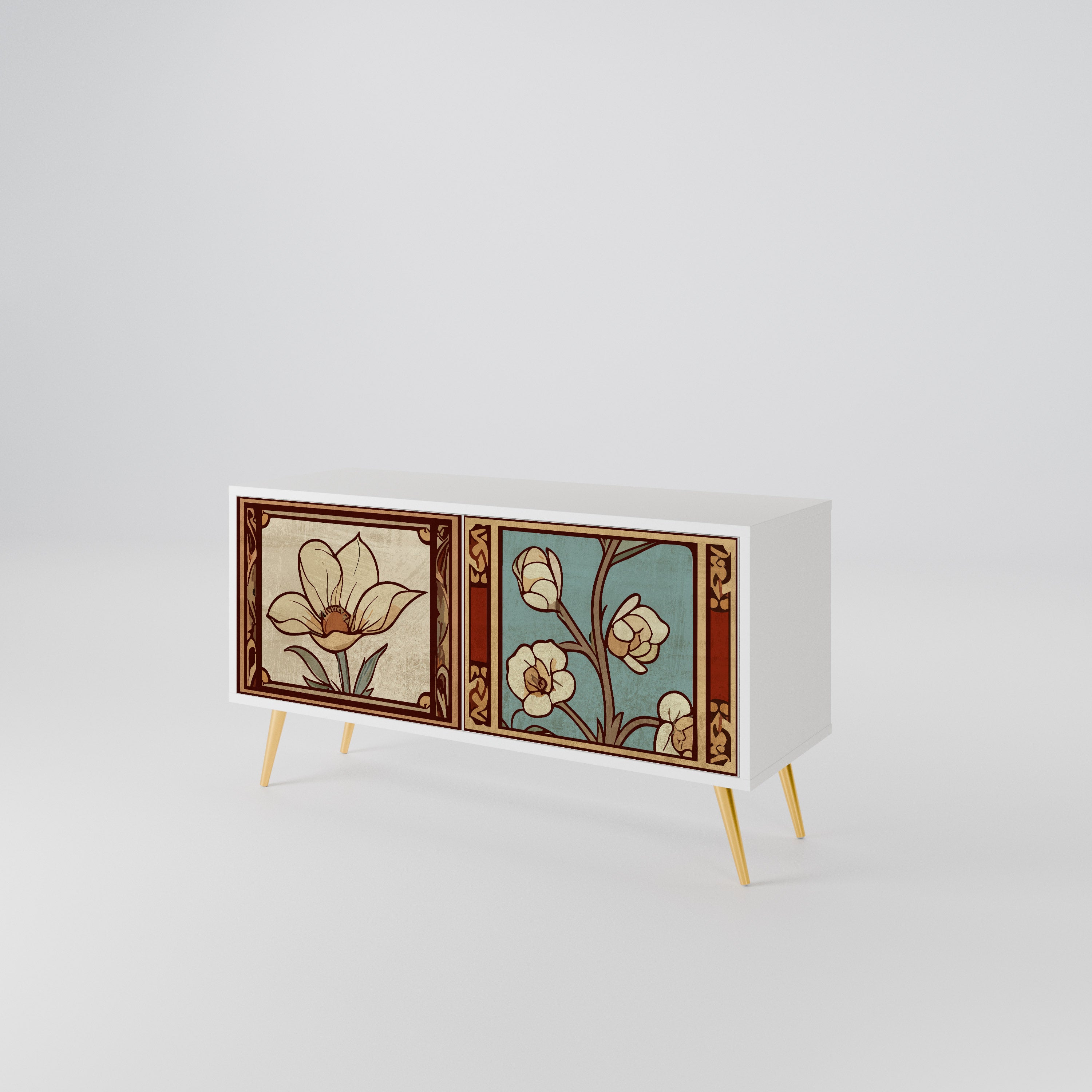 TIMELESS FLORA Móvel de TV Compacto de 2 Portas