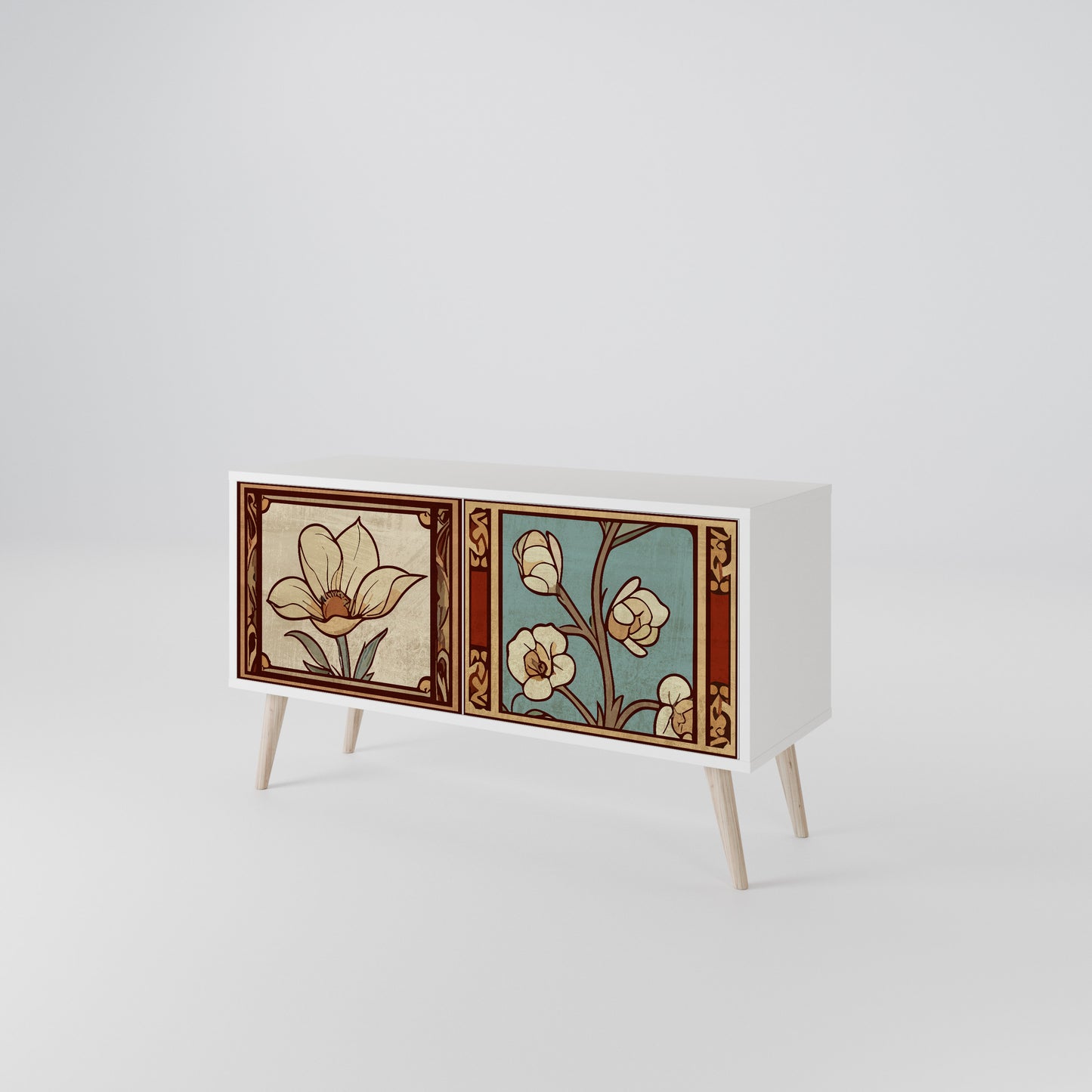 TIMELESS FLORA Móvel de TV Compacto de 2 Portas