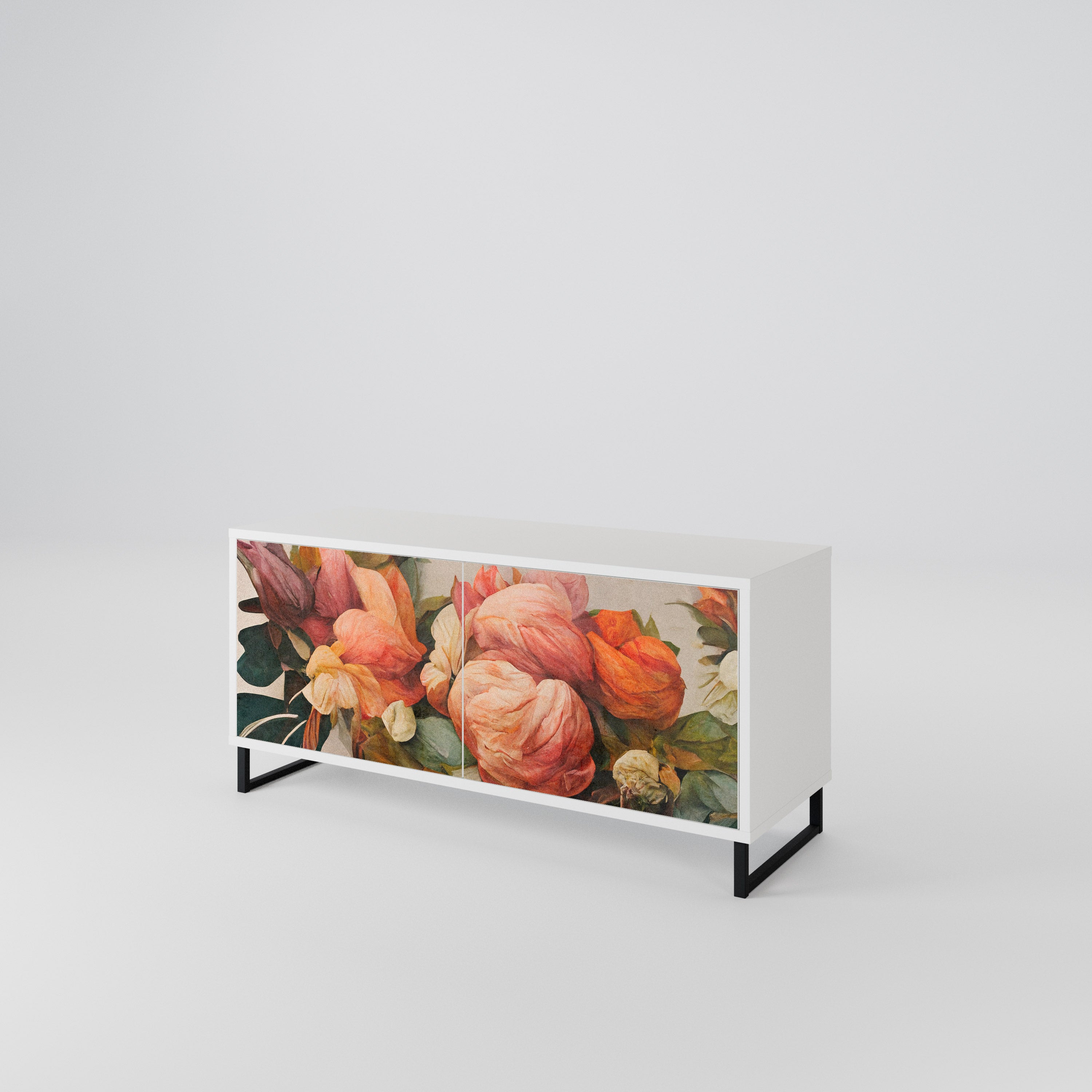 STYLISH BEAUTY Móvel de TV Compacto de 2 Portas