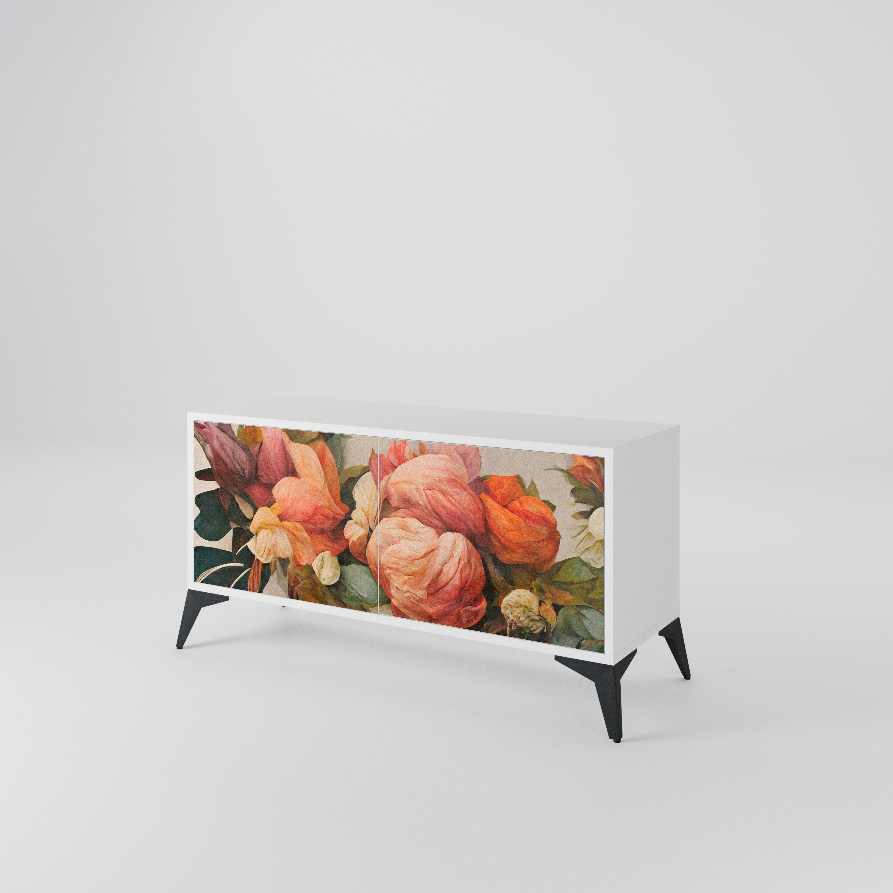 STYLISH BEAUTY Móvel de TV Compacto de 2 Portas