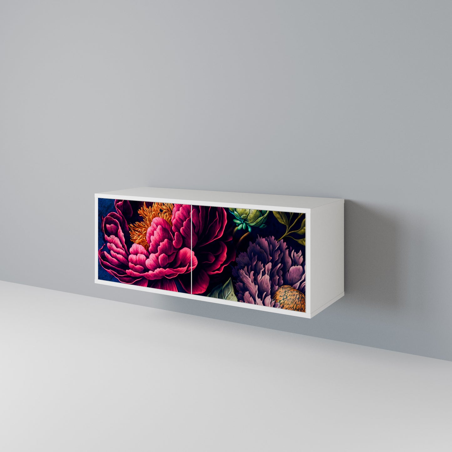 BLOOMING ELEGANCE Móvel de TV Compacto de 2 Portas