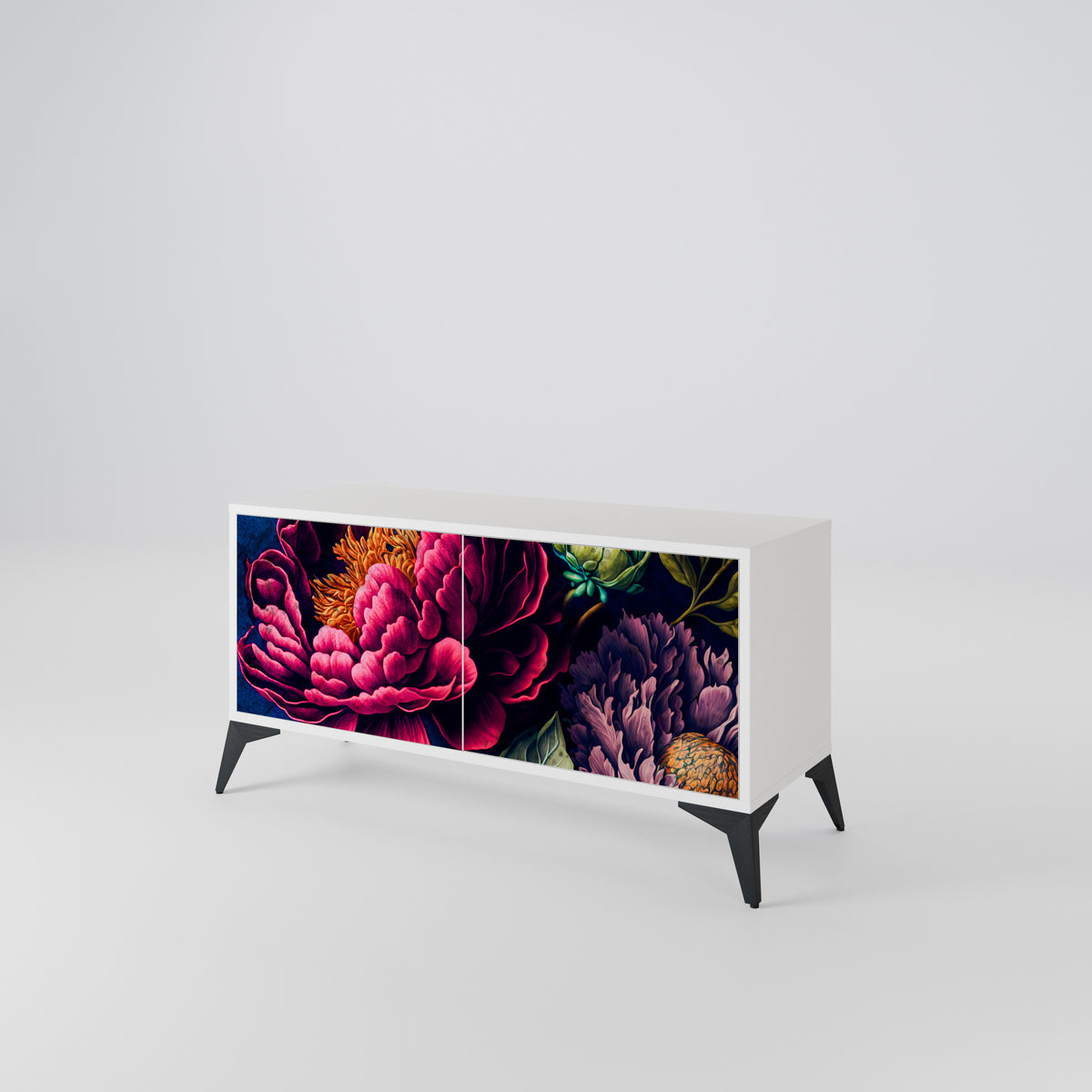 BLOOMING ELEGANCE Móvel de TV Compacto de 2 Portas