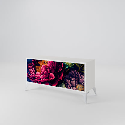BLOOMING ELEGANCE Móvel de TV Compacto de 2 Portas