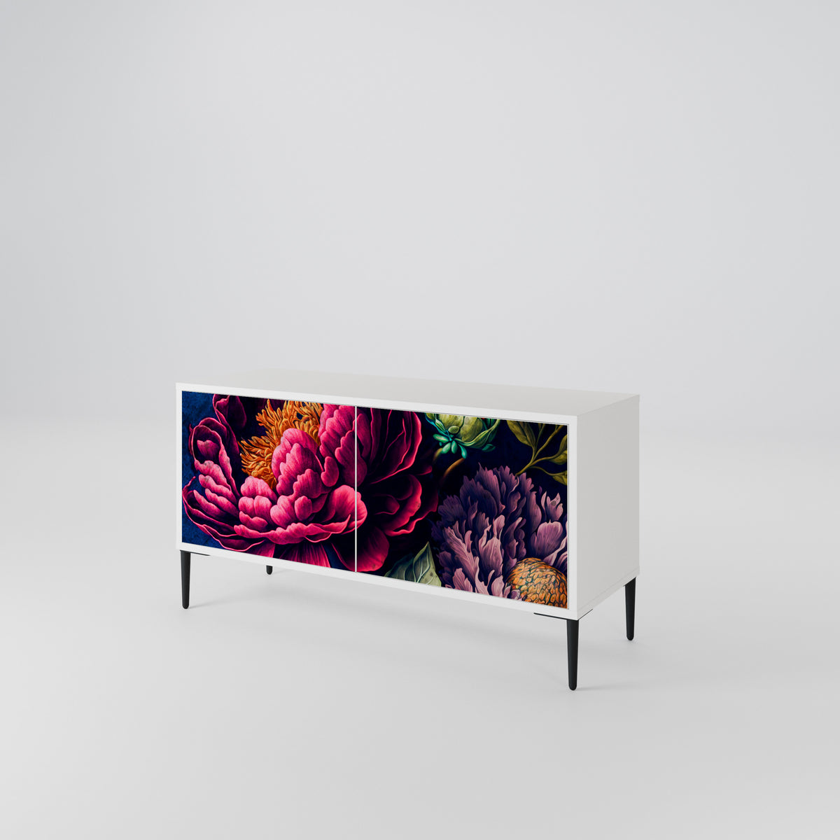 BLOOMING ELEGANCE Móvel de TV Compacto de 2 Portas