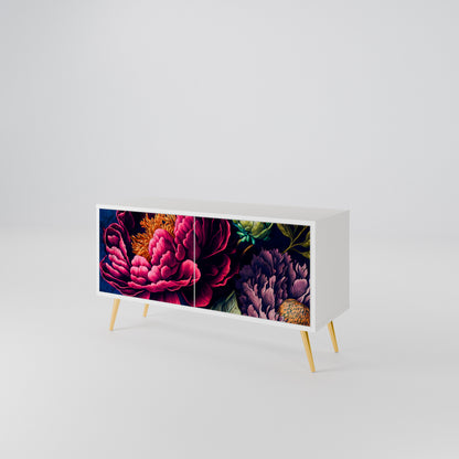 BLOOMING ELEGANCE Móvel de TV Compacto de 2 Portas
