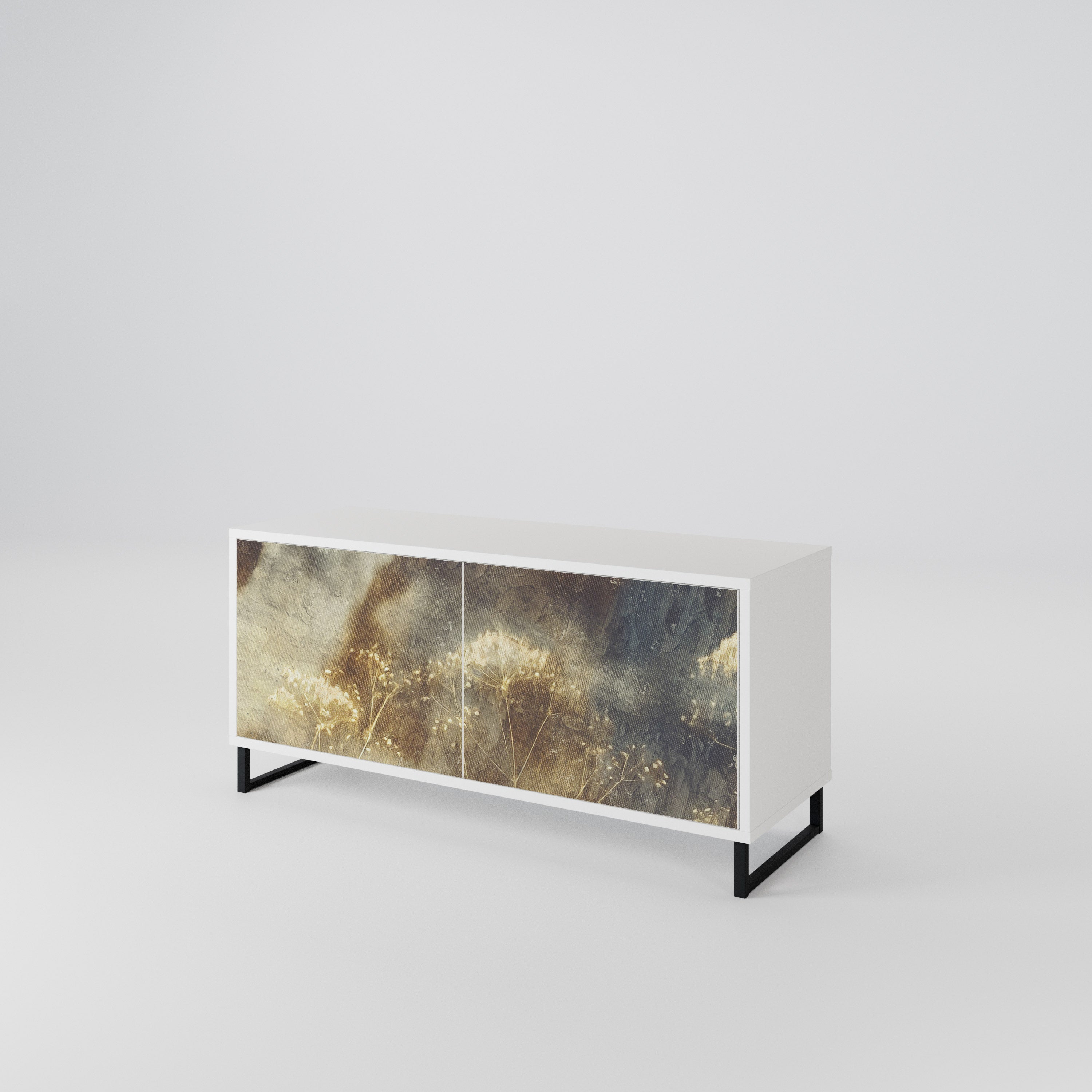 GENTLE POWER Compact 2-Door TV Cabinet