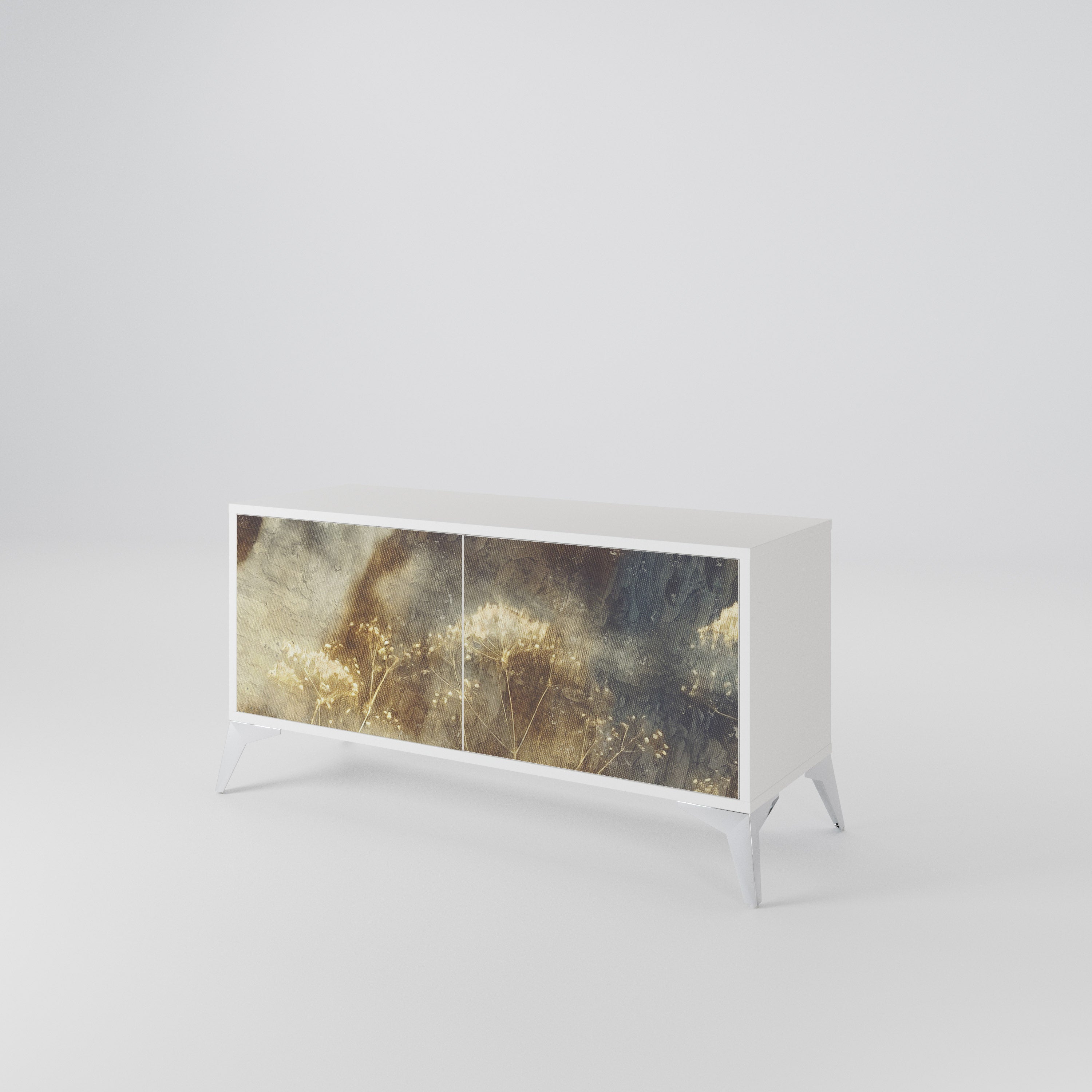 GENTLE POWER Compact 2-Door TV Cabinet