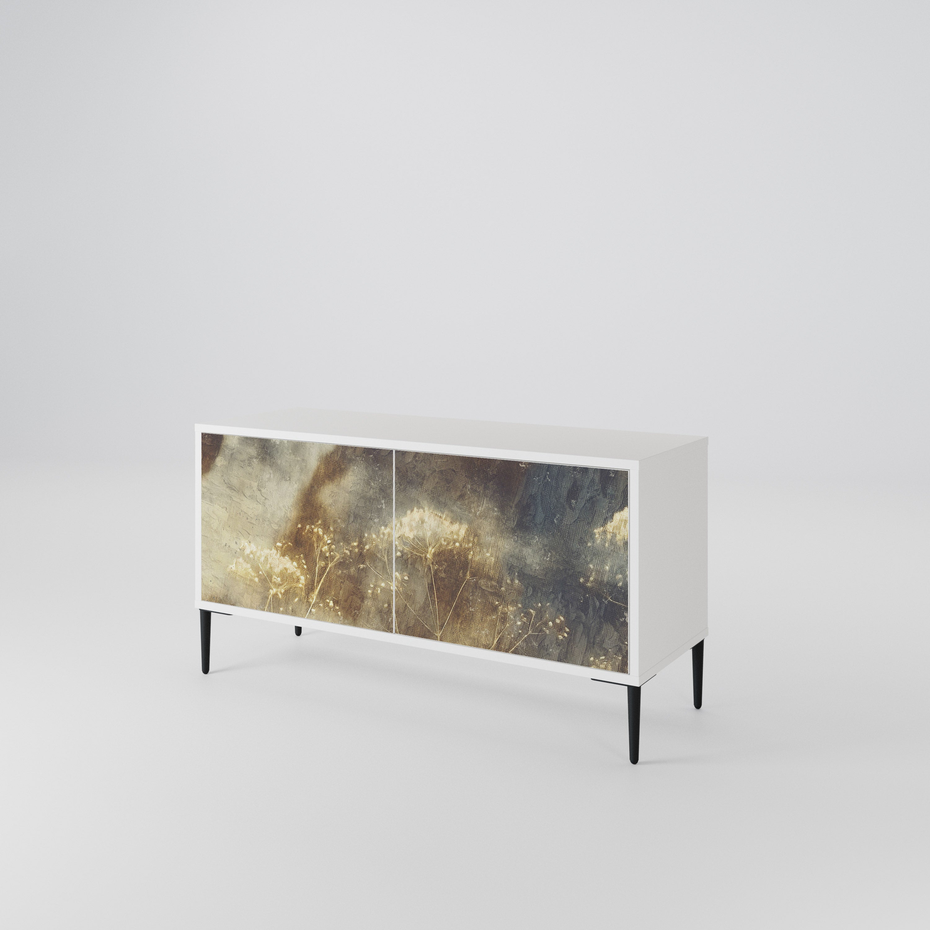 GENTLE POWER Compact 2-Door TV Cabinet