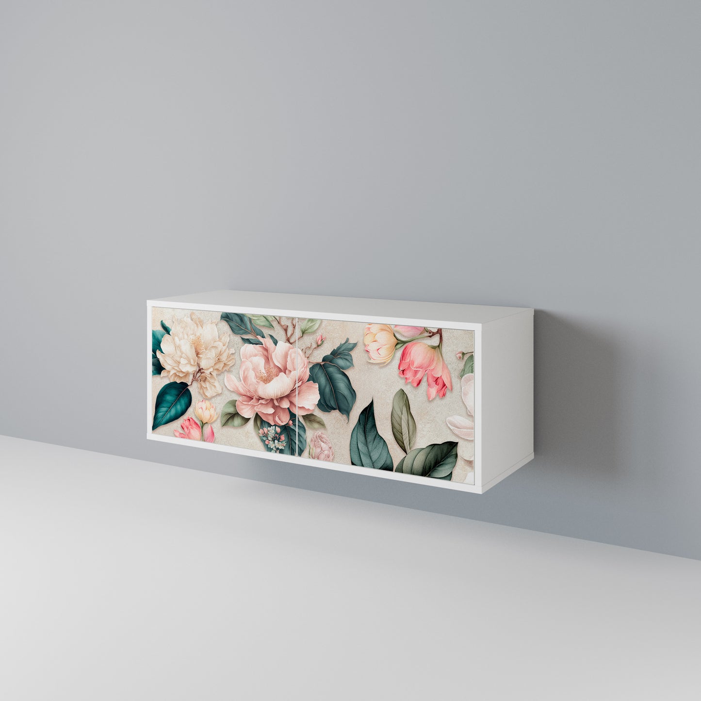 FLORAL GRACE Móvel de TV Compacto de 2 Portas