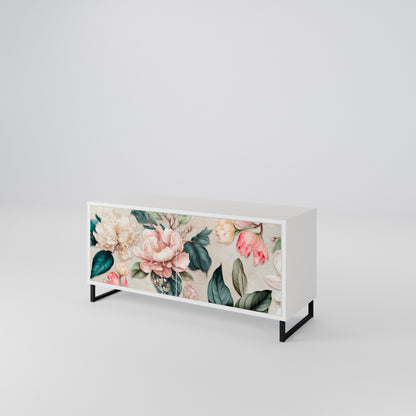 FLORAL GRACE Móvel de TV Compacto de 2 Portas