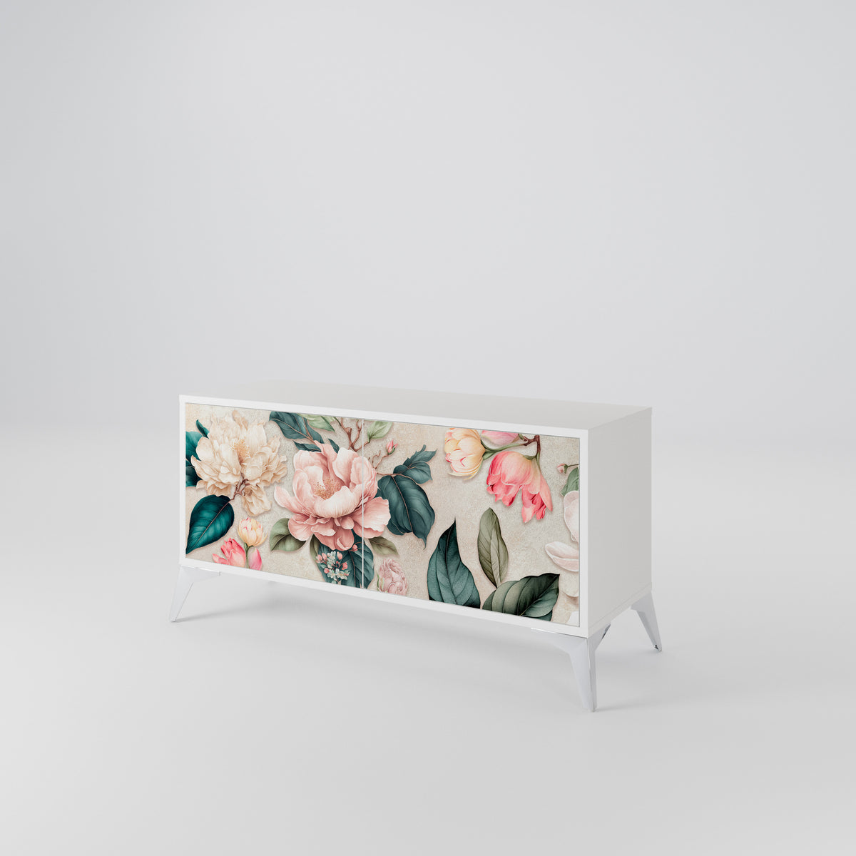 FLORAL GRACE Móvel de TV Compacto de 2 Portas