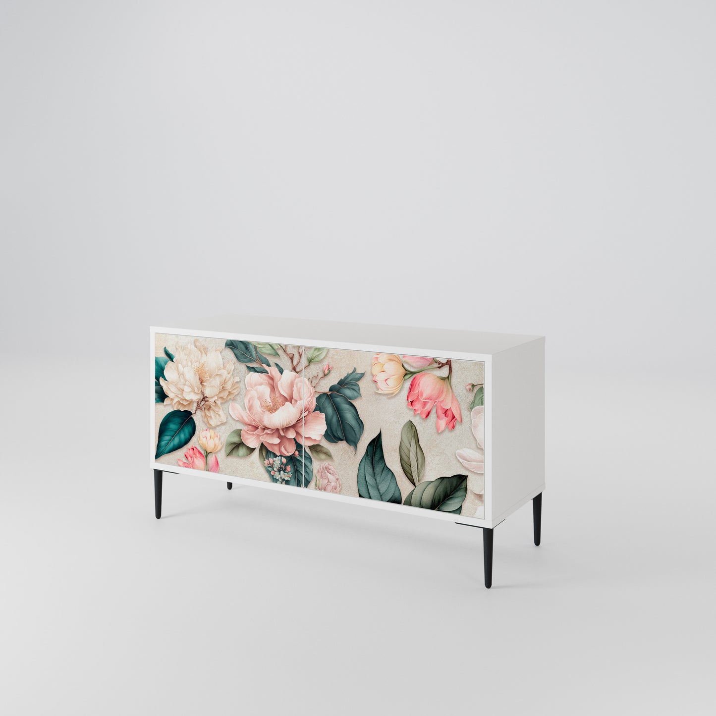 FLORAL GRACE Móvel de TV Compacto de 2 Portas