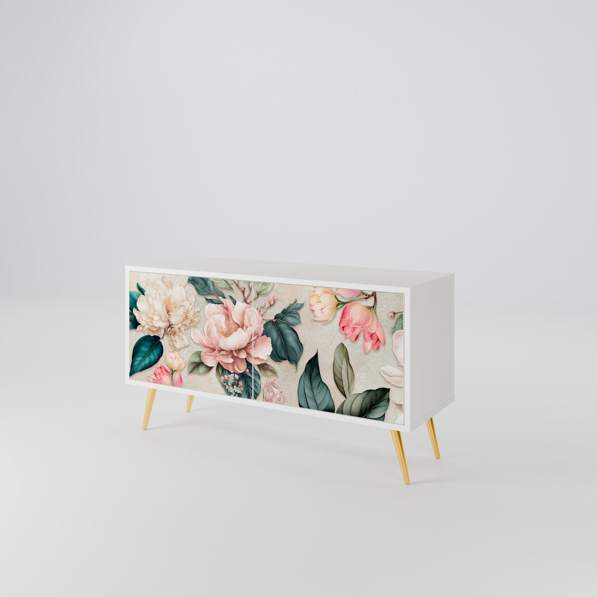 FLORAL GRACE Móvel de TV Compacto de 2 Portas