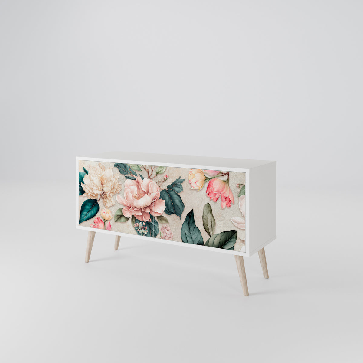 FLORAL GRACE Móvel de TV Compacto de 2 Portas