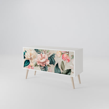 FLORAL GRACE Móvel de TV Compacto de 2 Portas