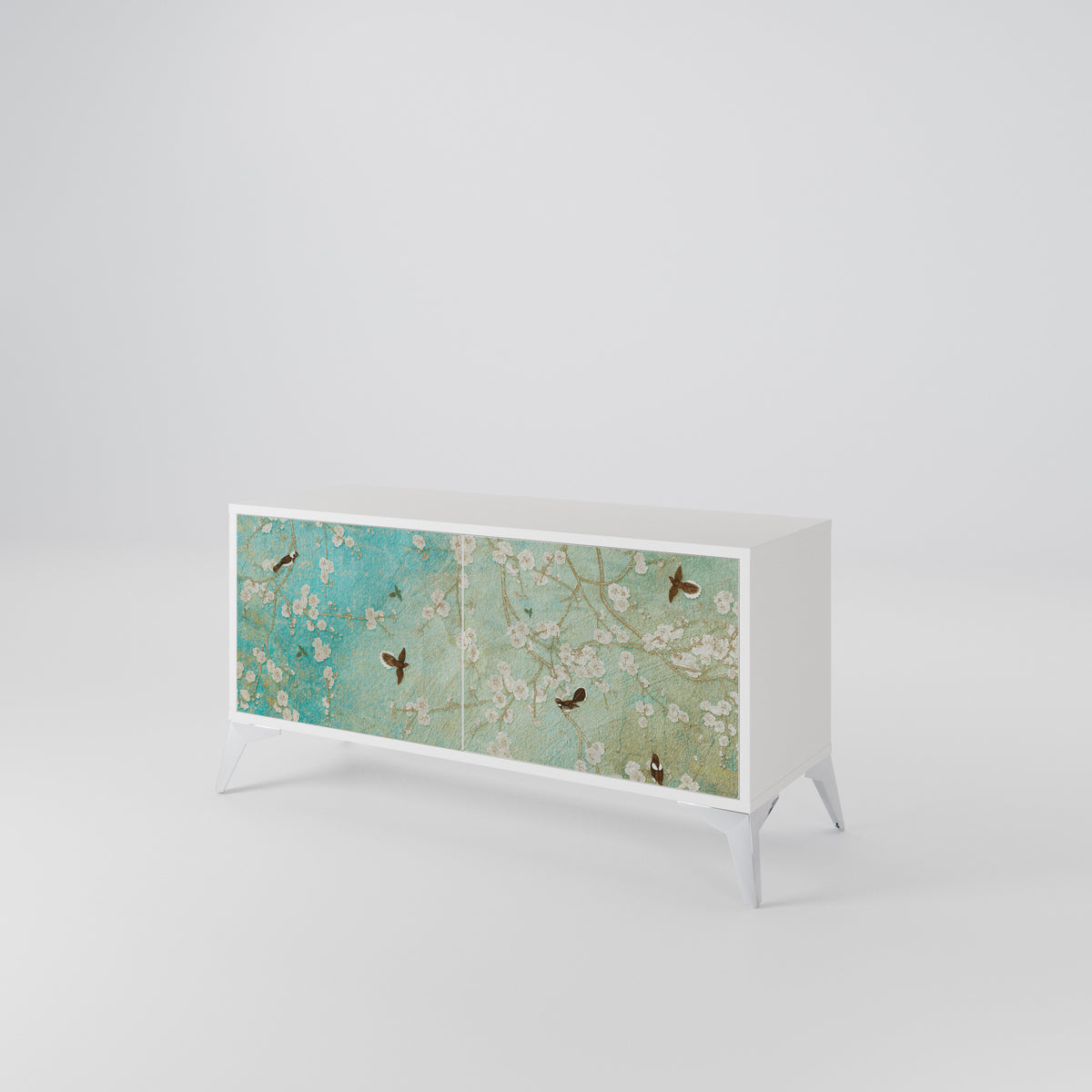 BLOOMING CHARM Móvel de TV Compacto de 2 Portas