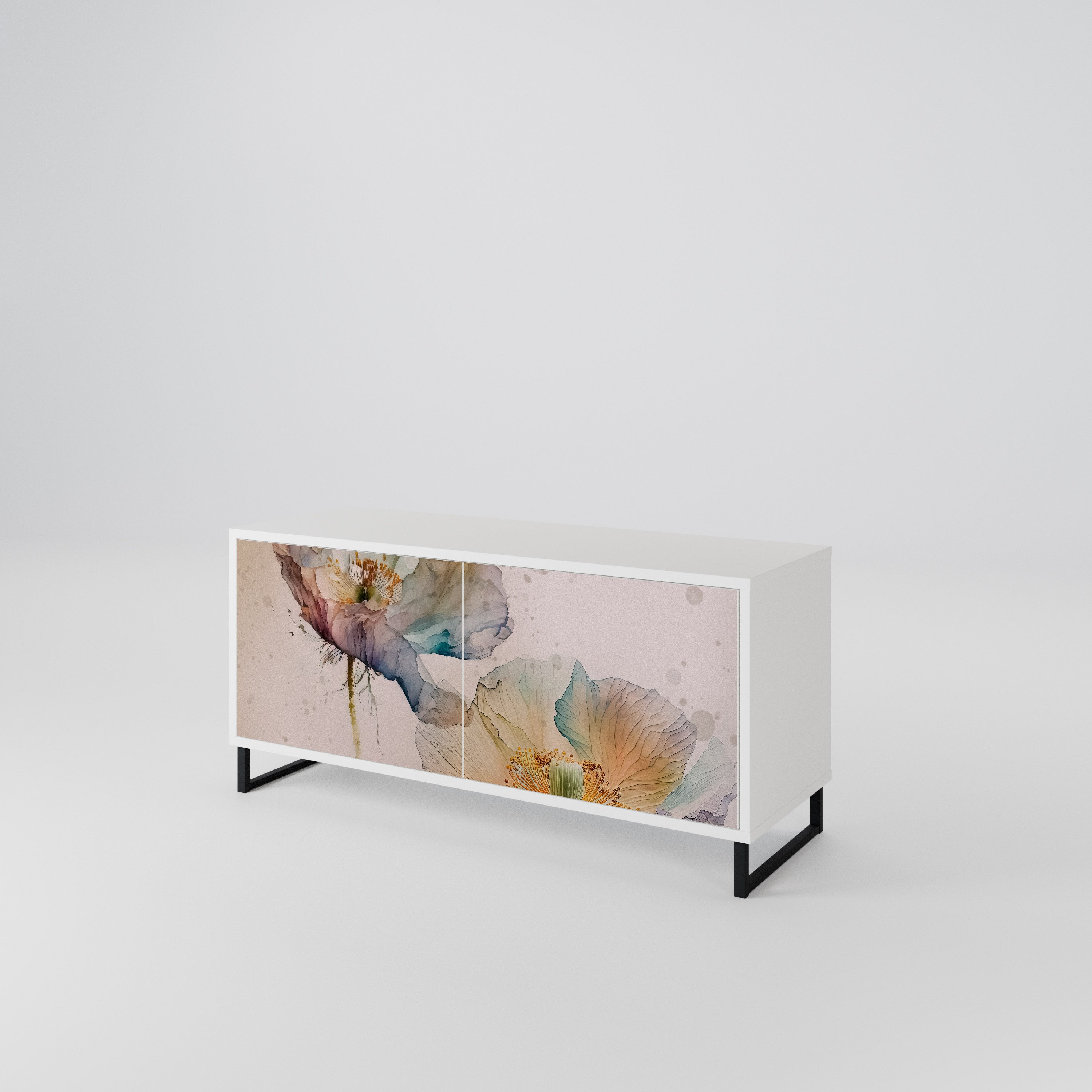 SOFTEN POPPY Compact 2-Door TV Cabinet