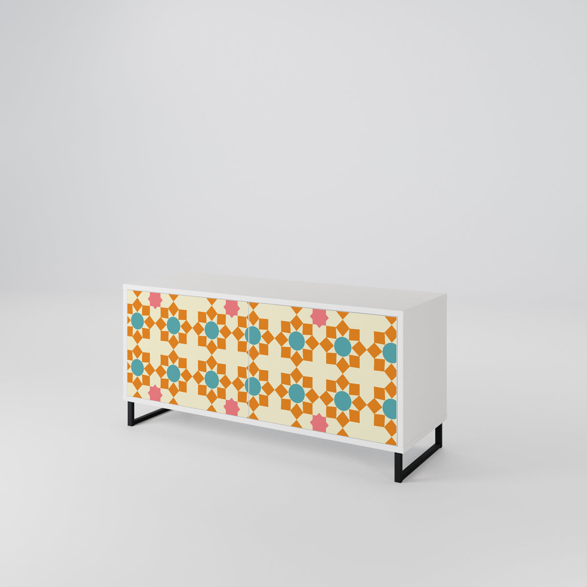 FLORAL DECOR Móvel de TV Compacto de 2 Portas