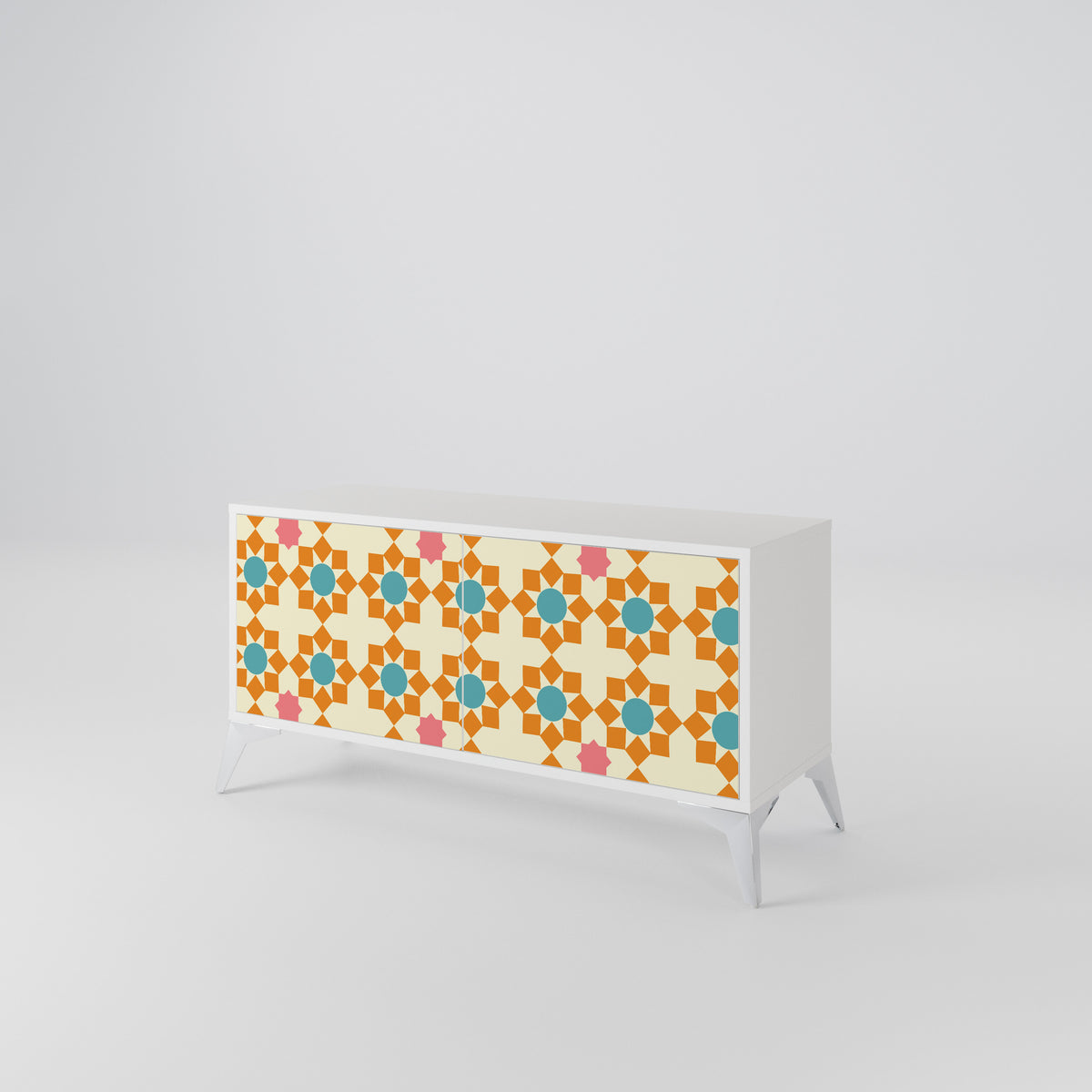 FLORAL DECOR Móvel de TV Compacto de 2 Portas