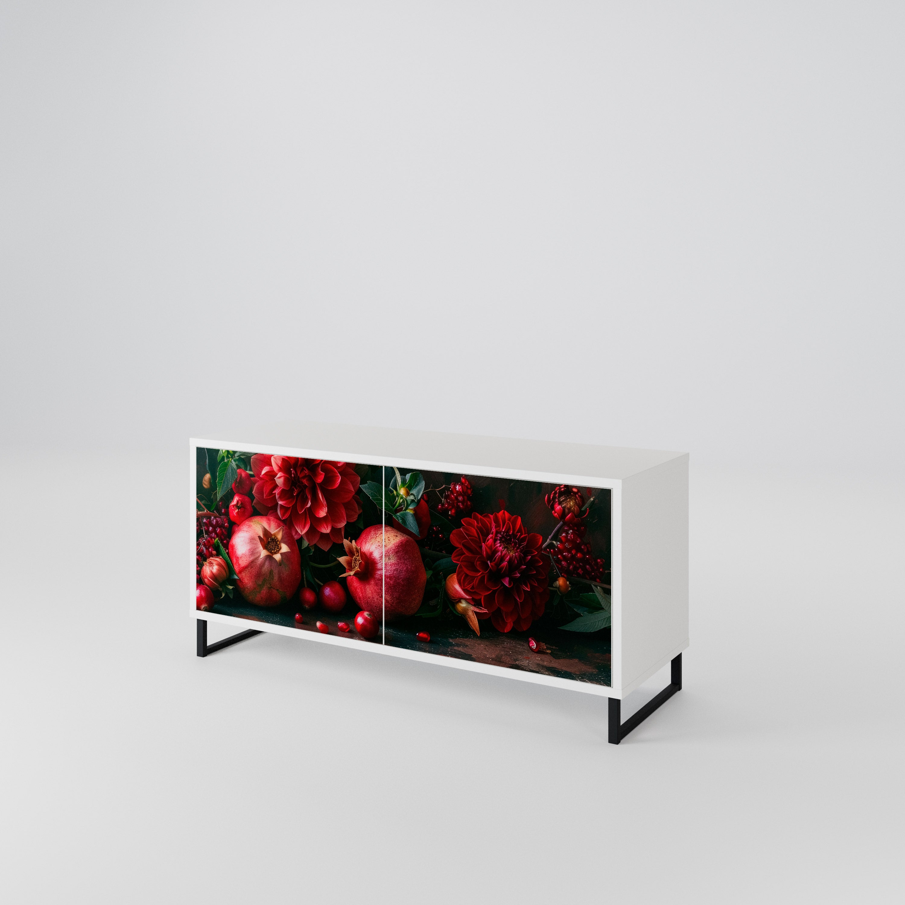 DAHLIAS AND POMEGRANATES Móvel de TV Compacto de 2 Portas