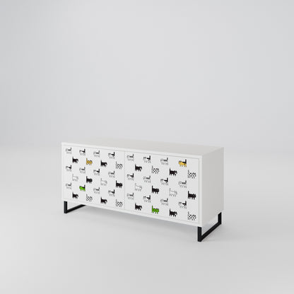 CATS COMPILATION Compact 2-Door TV Cabinet