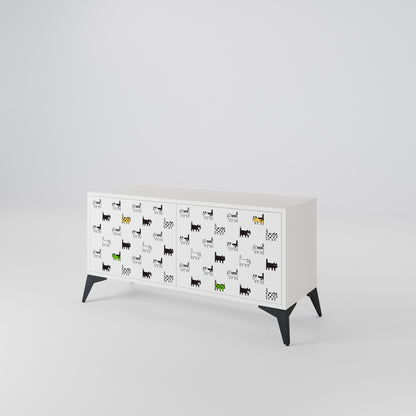 CATS COMPILATION Compact 2-Door TV Cabinet