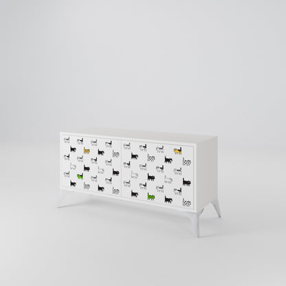CATS COMPILATION Compact 2-Door TV Cabinet