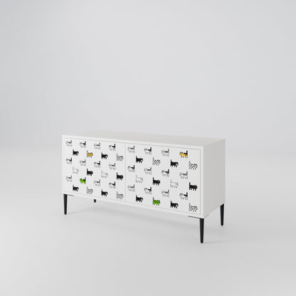 CATS COMPILATION Compact 2-Door TV Cabinet