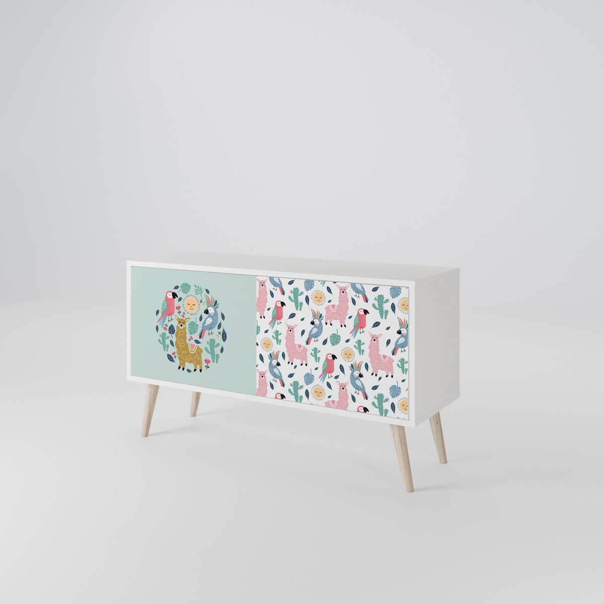 COLORFUL ALPACAS Móvel de TV Compacto de 2 Portas