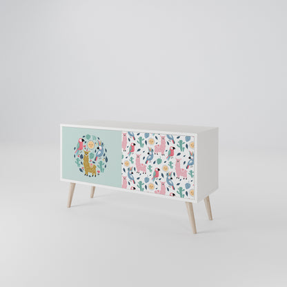 COLORFUL ALPACAS Móvel de TV Compacto de 2 Portas