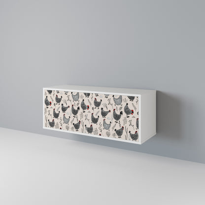 HAPPY HENS Compact 2-Door TV Cabinet