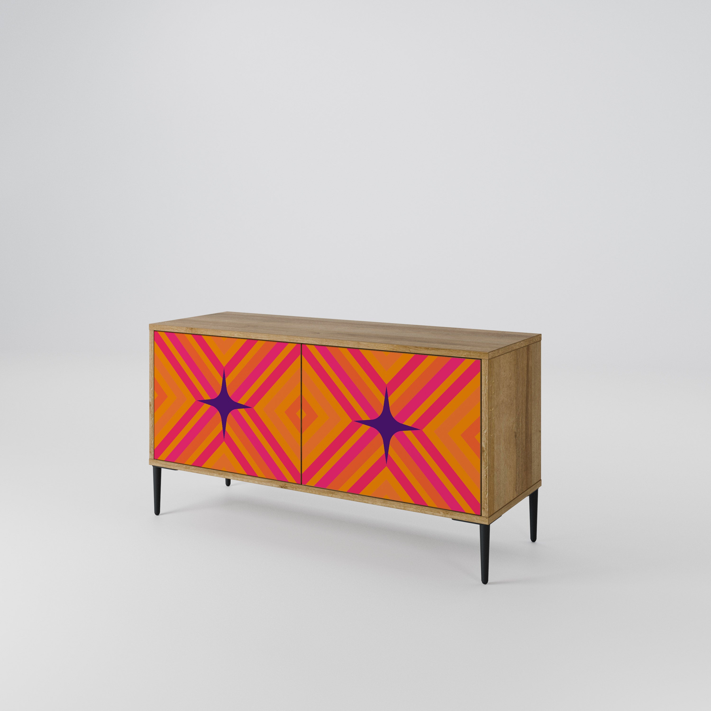 GEOMETRIC BRILLIANCE Compact 2-Door TV Cabinet