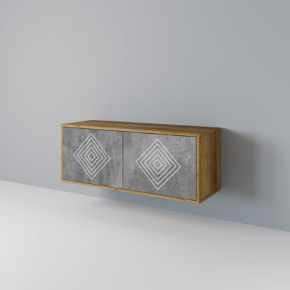 POLYGONAL ARTISTRY Móvel de TV Compacto de 2 Portas