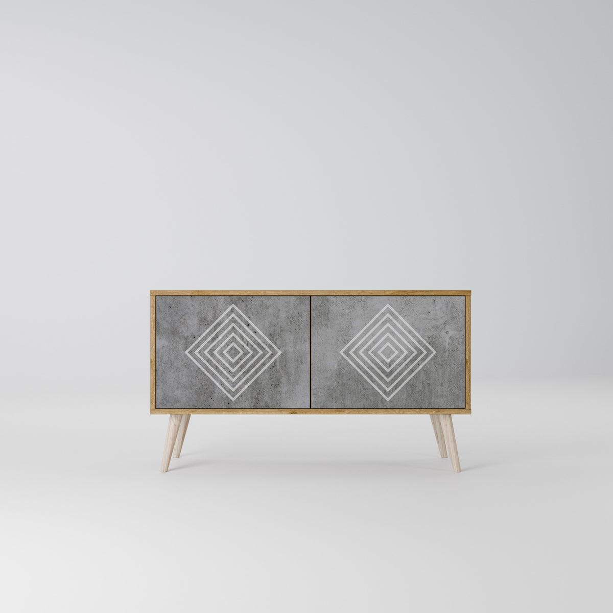 POLYGONAL ARTISTRY Móvel de TV Compacto de 2 Portas