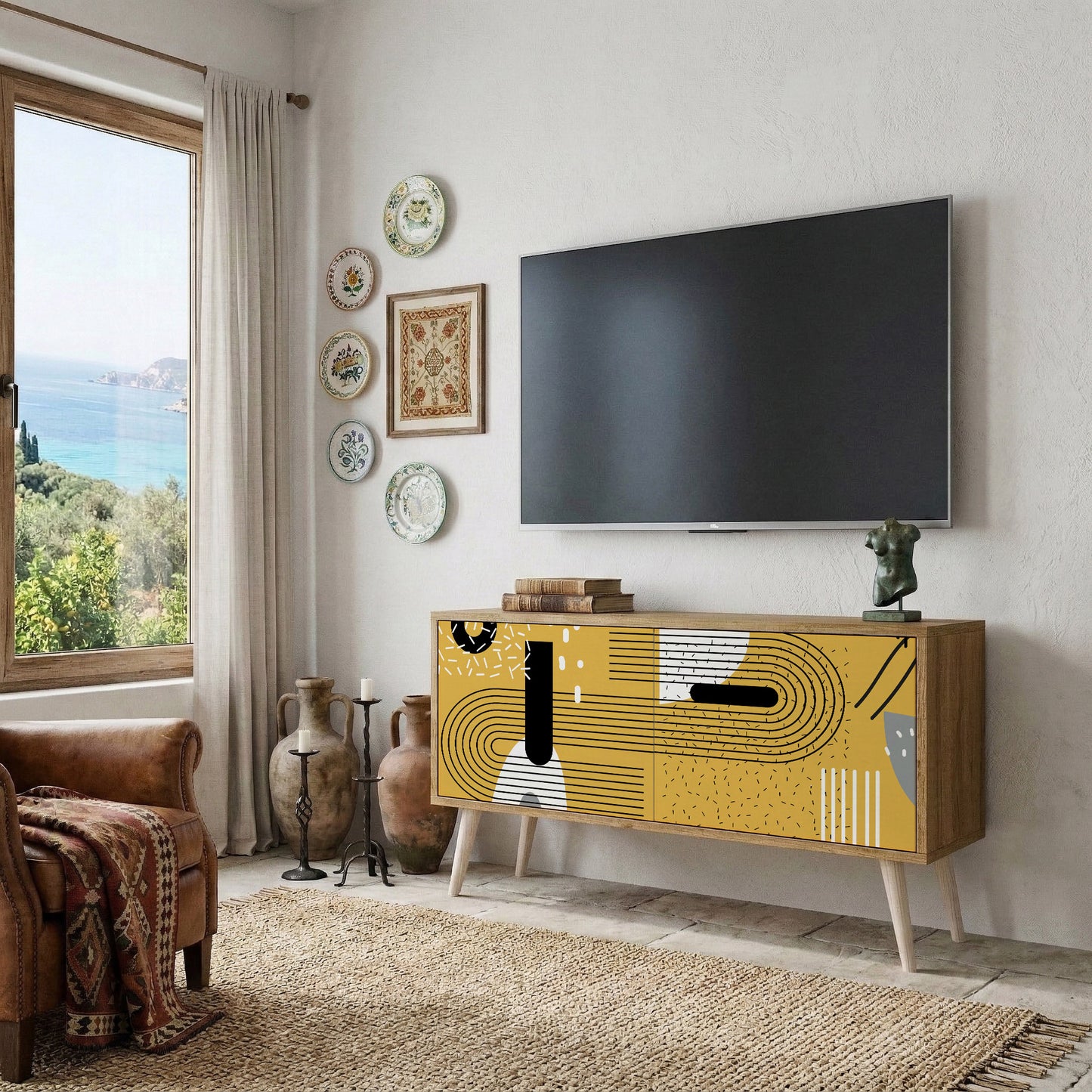 SHAPESHIFT SYMPHONY Móvel de TV Compacto de 2 Portas