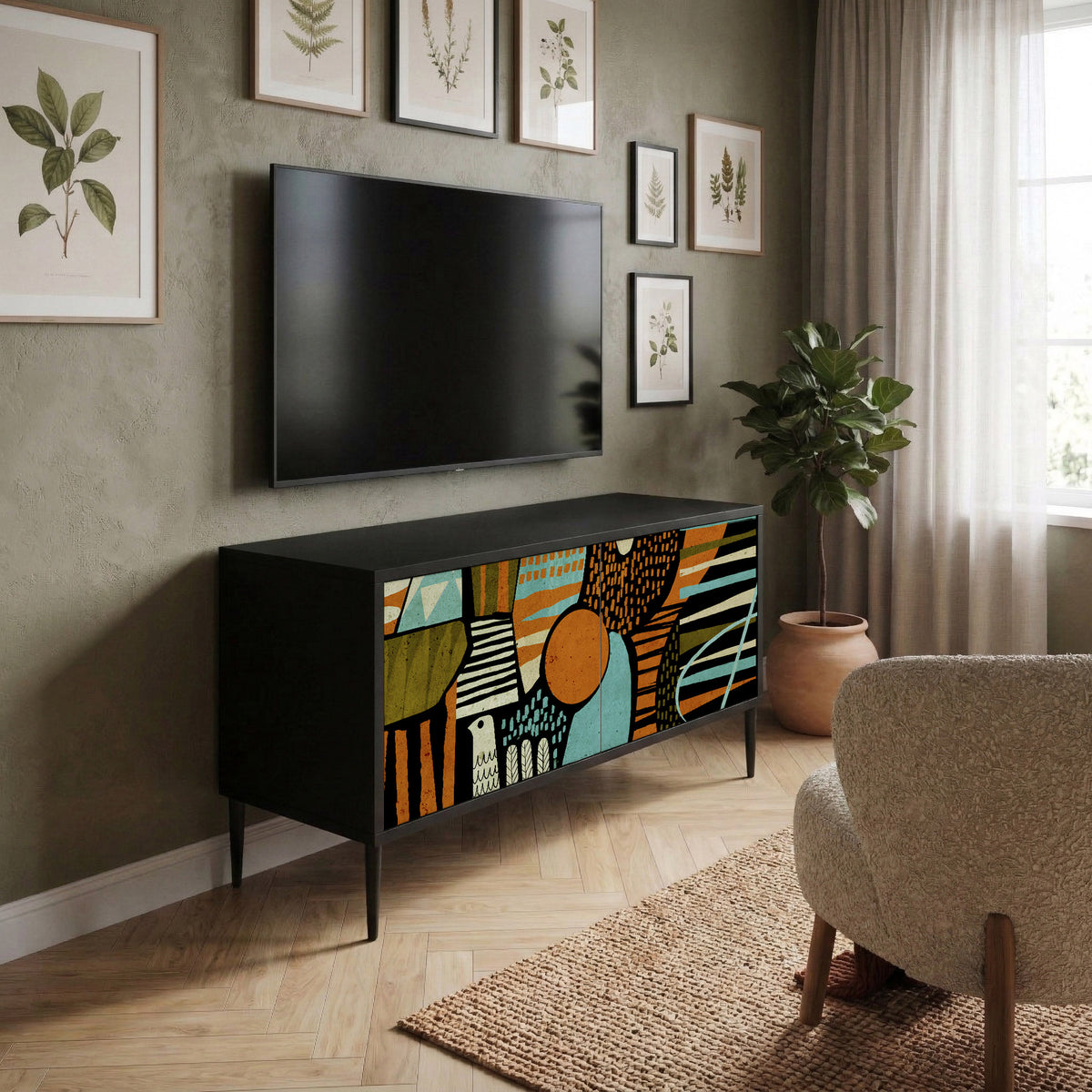 GEODE GLIMMER Móvel de TV Compacto de 2 Portas
