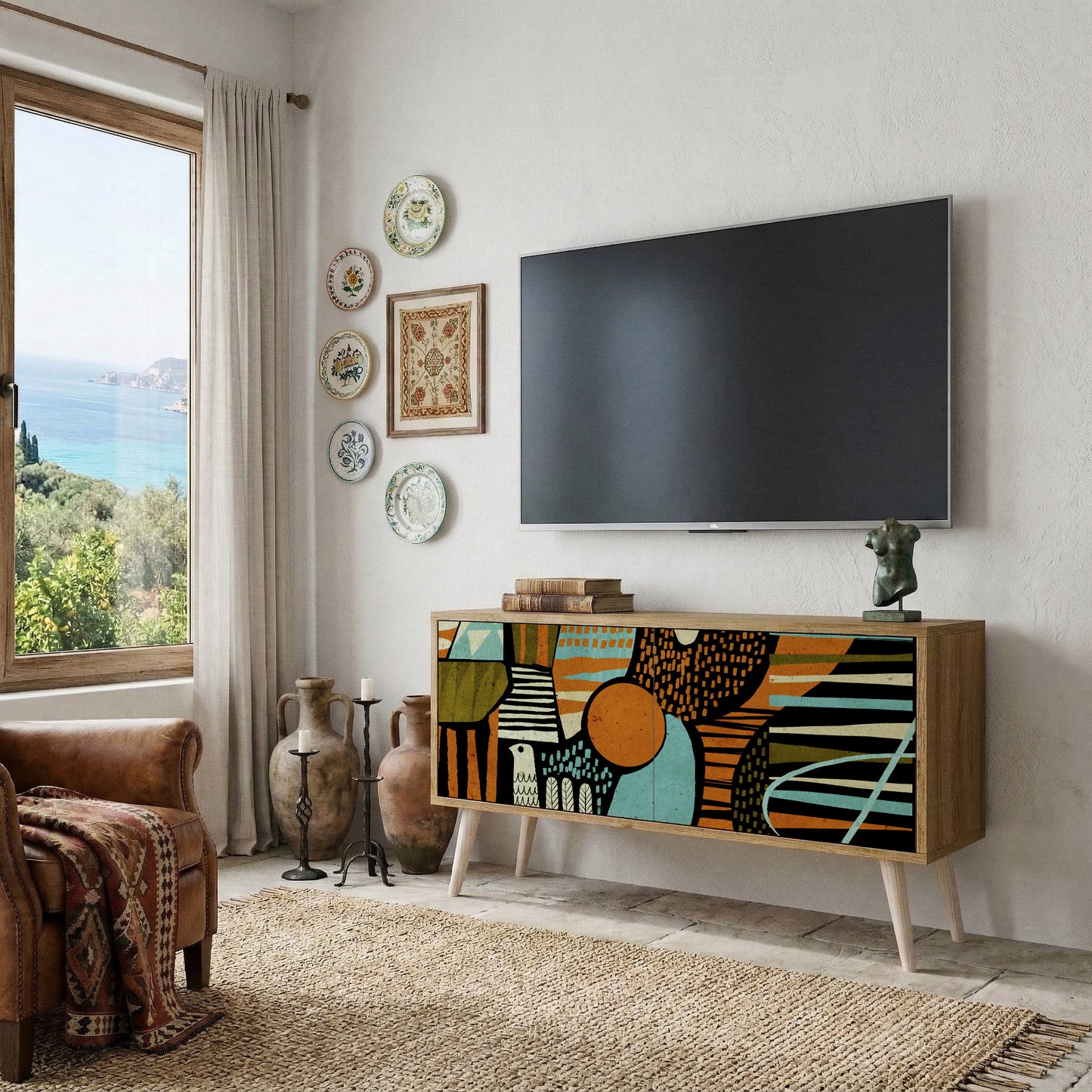 GEODE GLIMMER Móvel de TV Compacto de 2 Portas