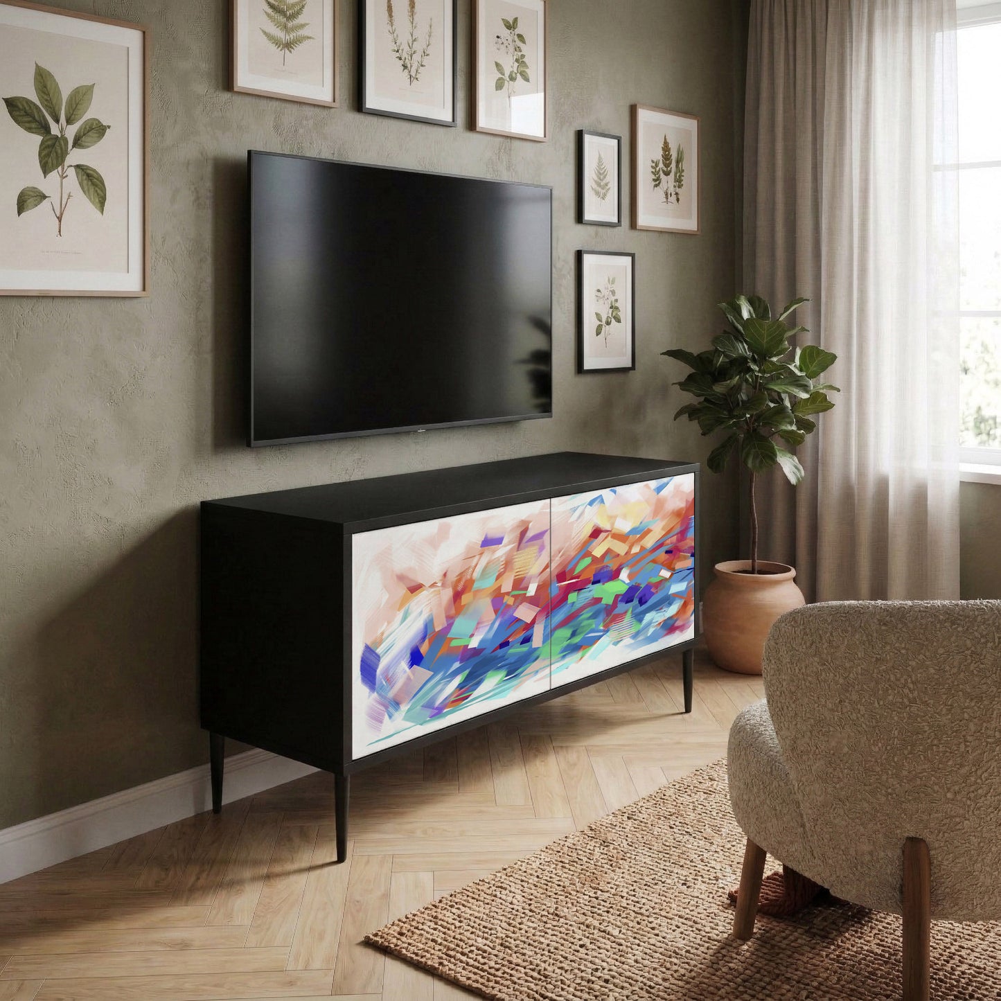 FINESSE MASH-UP Móvel de TV Compacto de 2 Portas