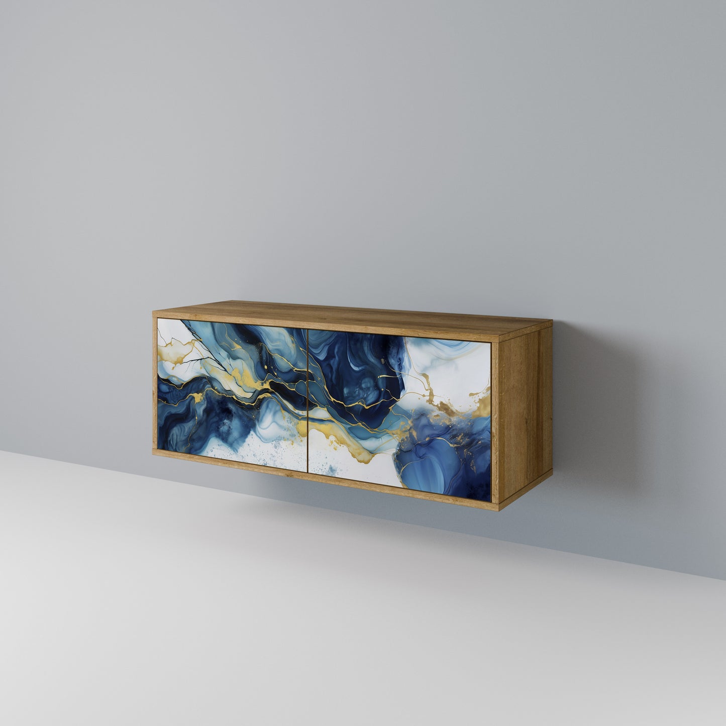 INKY MARBLE Móvel de TV Compacto de 2 Portas