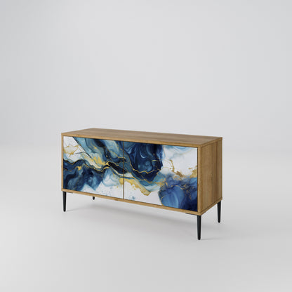 INKY MARBLE Móvel de TV Compacto de 2 Portas