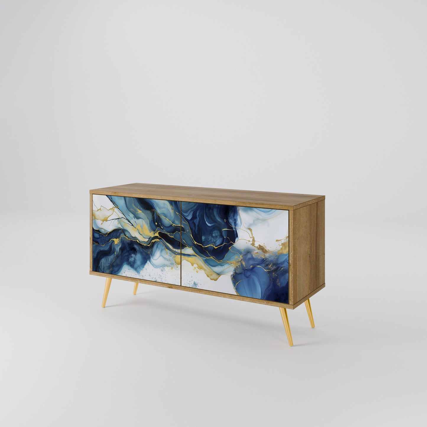 INKY MARBLE Móvel de TV Compacto de 2 Portas