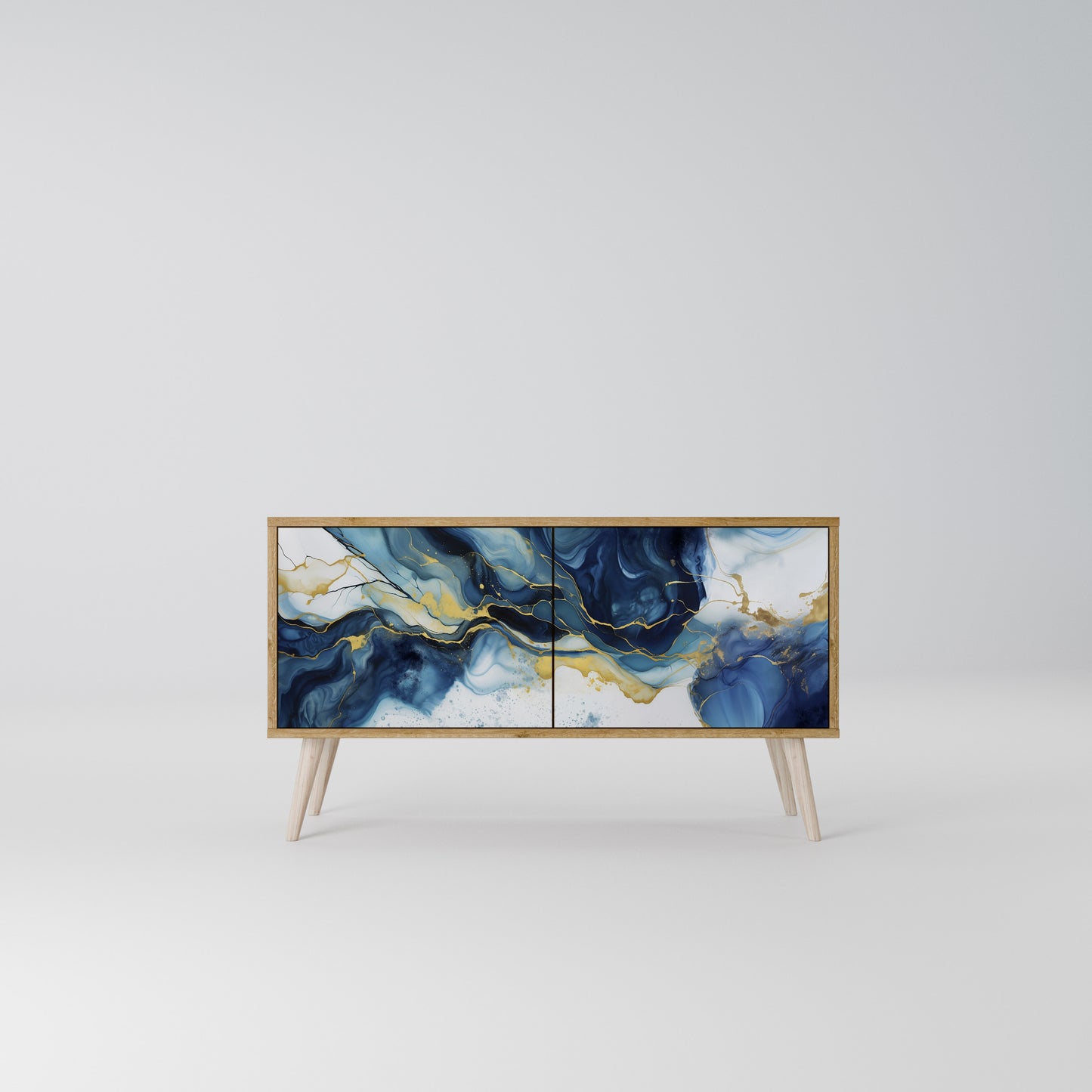 INKY MARBLE Móvel de TV Compacto de 2 Portas
