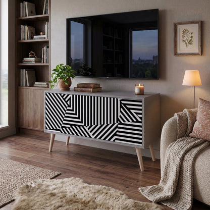 ILLUSIONARY LATTICE Móvel de TV Compacto de 2 Portas