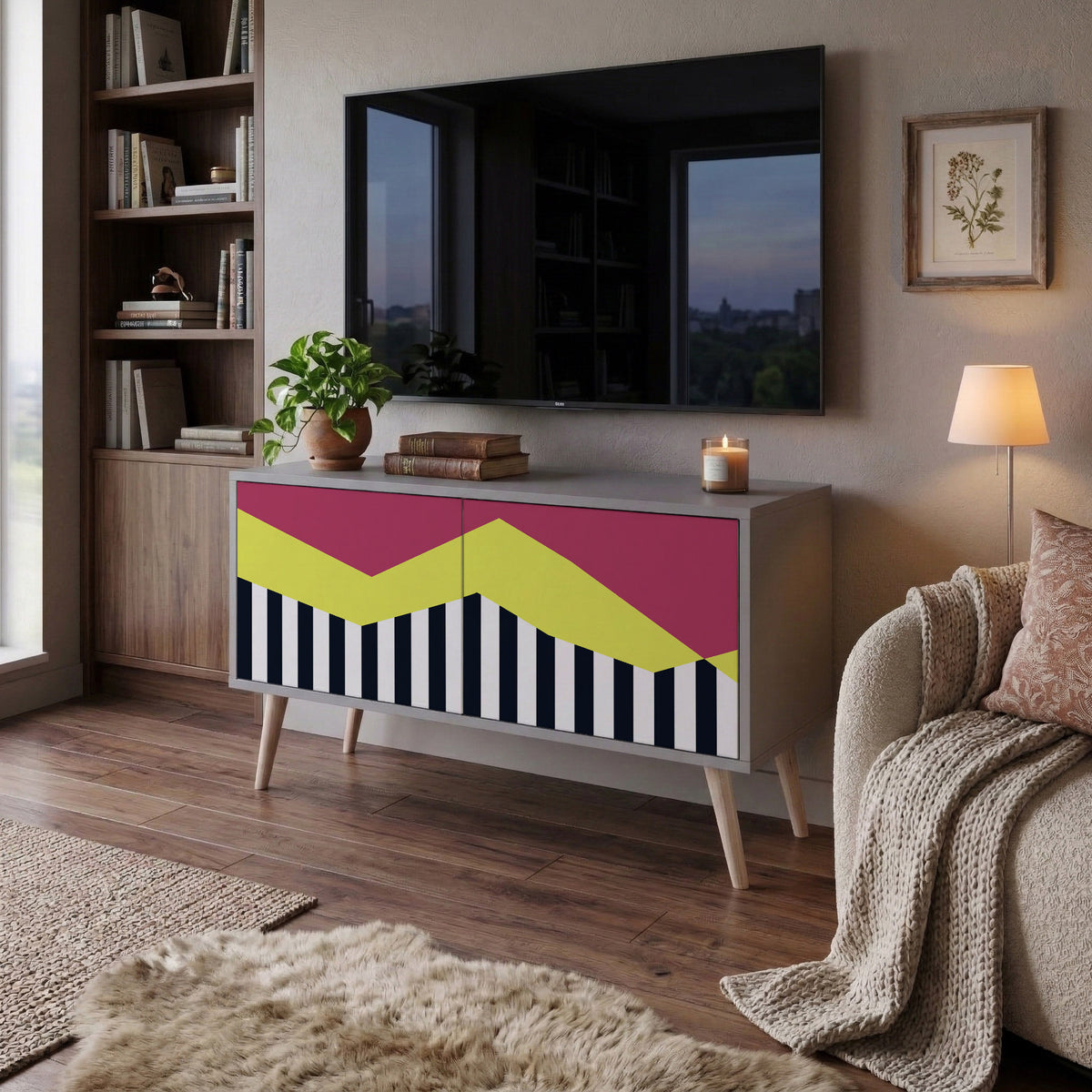 PIANO FANTASY Móvel de TV Compacto de 2 Portas