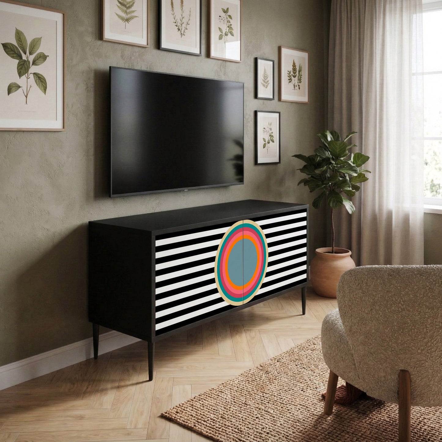 SPECTRA SHOWCASE Móvel de TV Compacto de 2 Portas