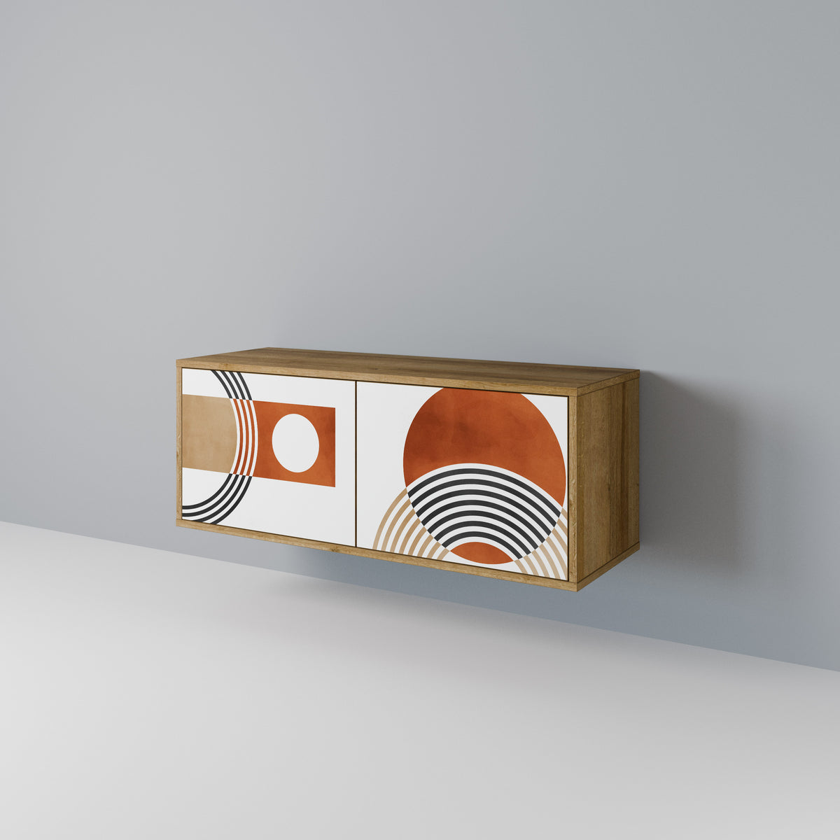 CIRCLE RHYTM Móvel de TV Compacto de 2 Portas