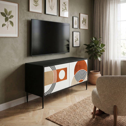 CIRCLE RHYTM Móvel de TV Compacto de 2 Portas