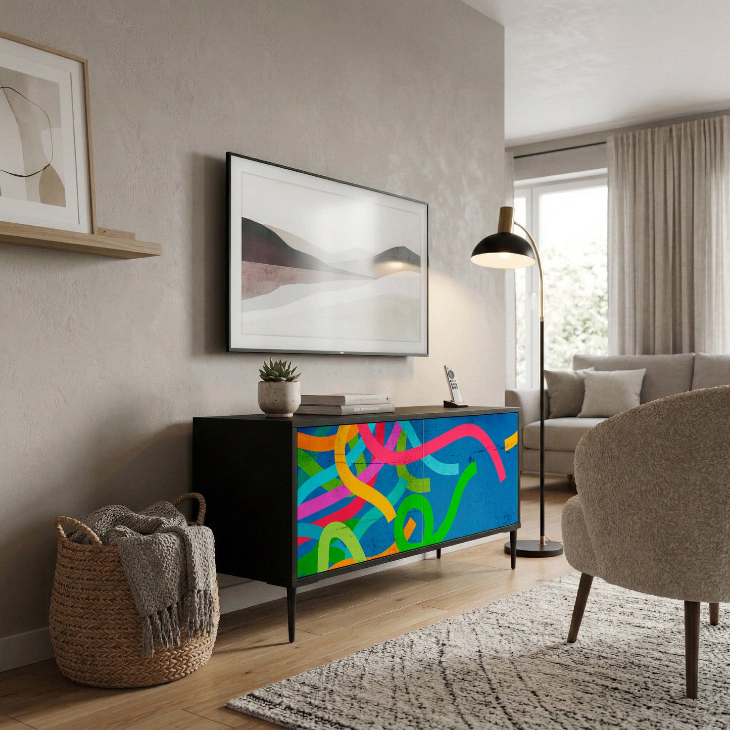 STREAMER TANGLE Móvel de TV Compacto de 2 Portas